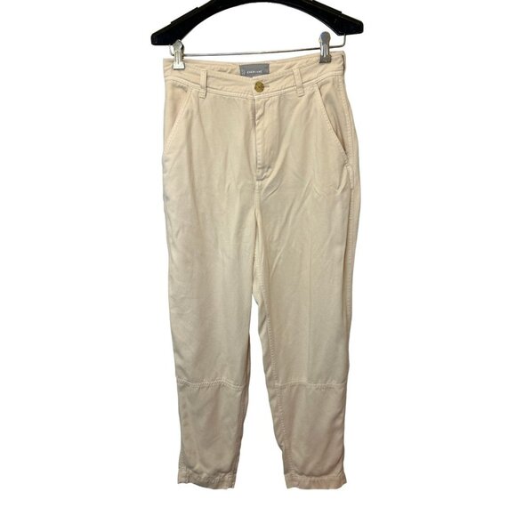 FRAME High-Rise Casual Pants Cream Color 4 Pockets Size 2 - Picture 10 of 10